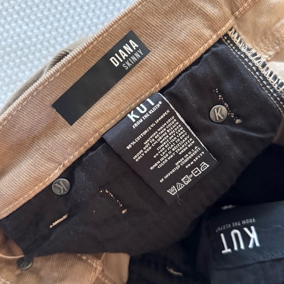 KUT FROM THE KLOTH Diana Tan Corduroy Skinny Pants Jeans - Picture 12 of 12